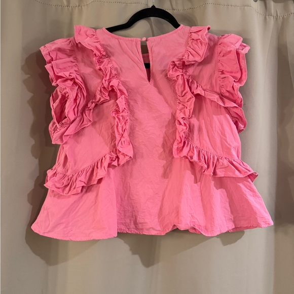 TCEC  Bright Pink Ruffle Tank Top - Picture 2 of 6